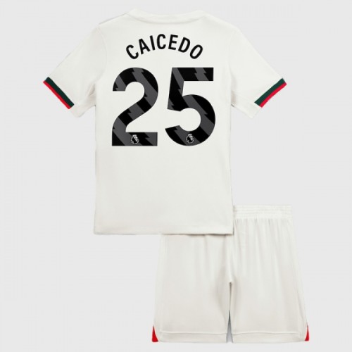 Dječji - Dresovi Komplet Chelsea Caicedo 25 Gostujući 2025-26 Dječji - Dresovi Komplet Chelsea Caicedo 25 Gostujući 2025-26